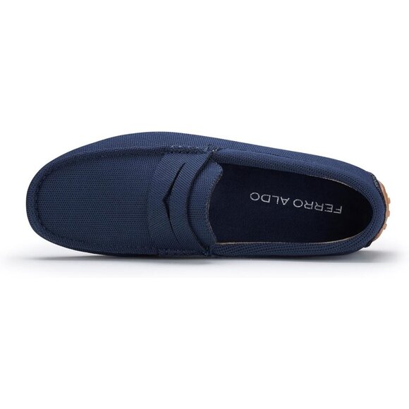 〽️Men\'s Navy Blue Aldo Collection Slip On Penny Driving Moccasins Loafer main image 6